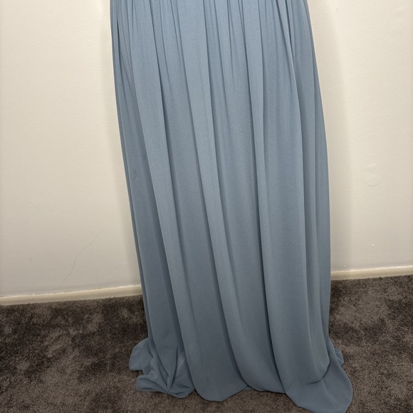 Bill Levkoff SAMPLE Halter Dress Women's 8 Blue Bridesmaid Prom Formal - Picture 4 of 14